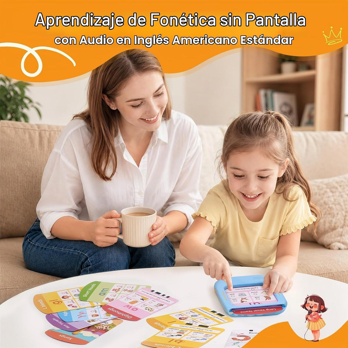 JoyCat Tableta de aprendizaje para niños, 156 páginas de tarjetas flash que
