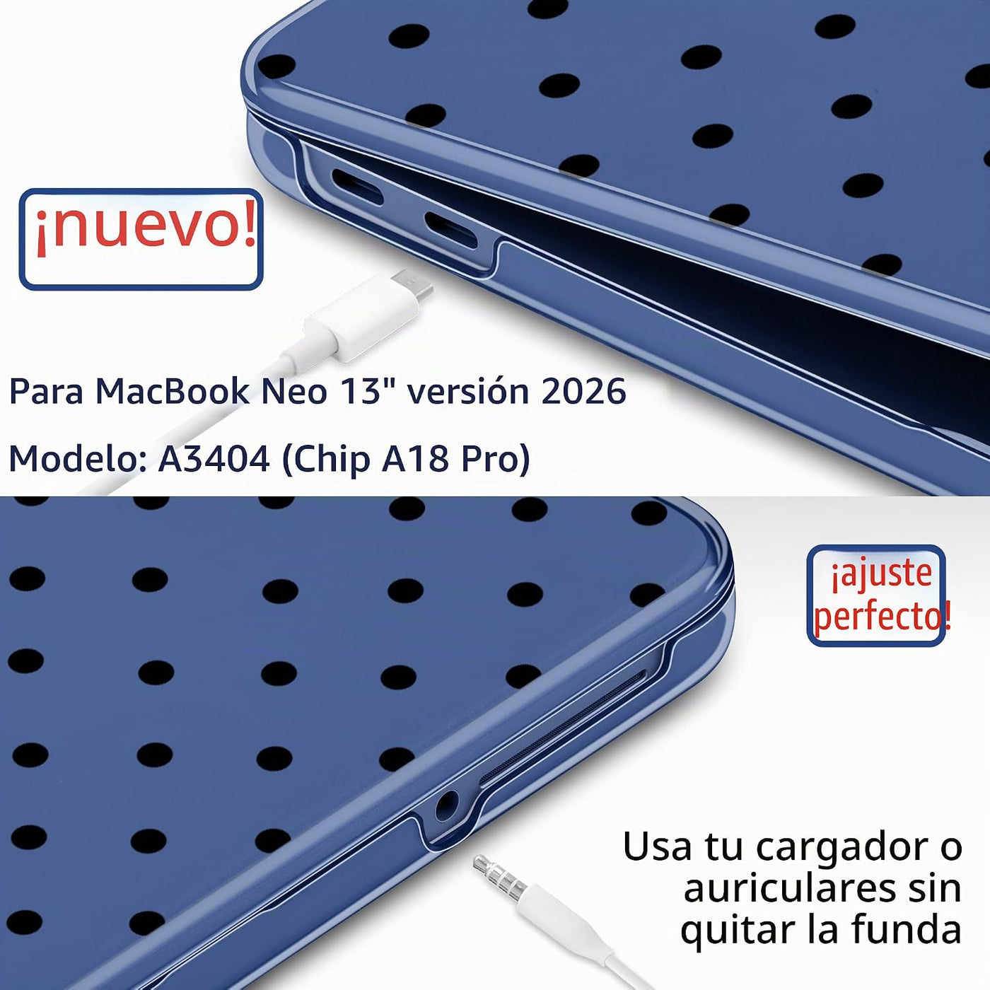 DONGKE Funda rígida protectora para MacBook Neo de 13 pulgadas 2026...