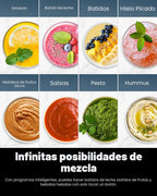 Licuadora GDOR Smoothie para cocina, 1200W Licuadora de vidrio con 5 programas inteligentes