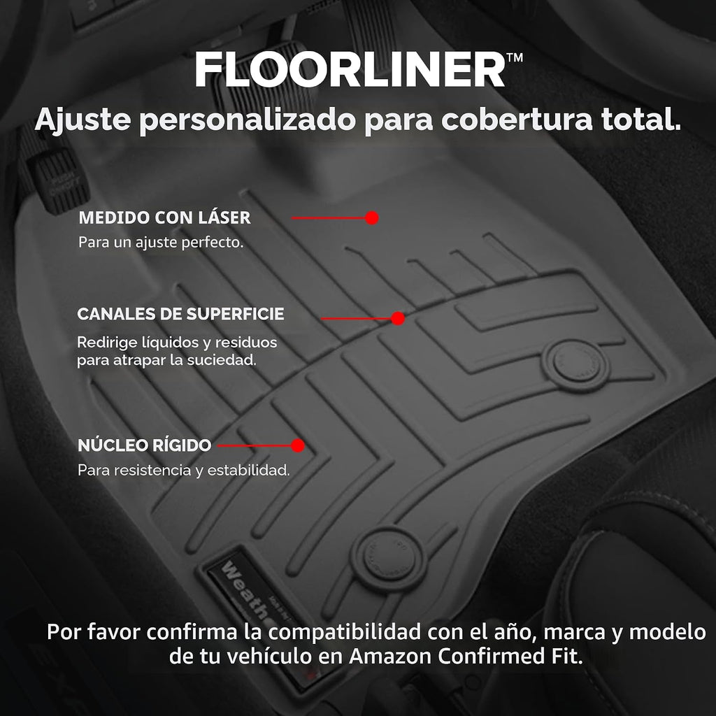 WeatherTech FloorLiners para Ford F-150 2021-2026 / Raptor, Lightning 2022-2023 - SuperCrew (1ra y 2da fila) Negro