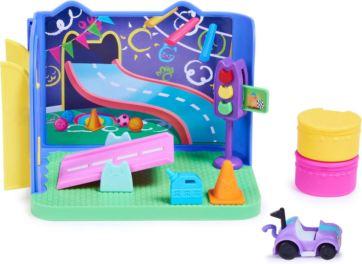 Gabby's Dollhouse, Carlita Purr-ific Sala de juegos con coche d...