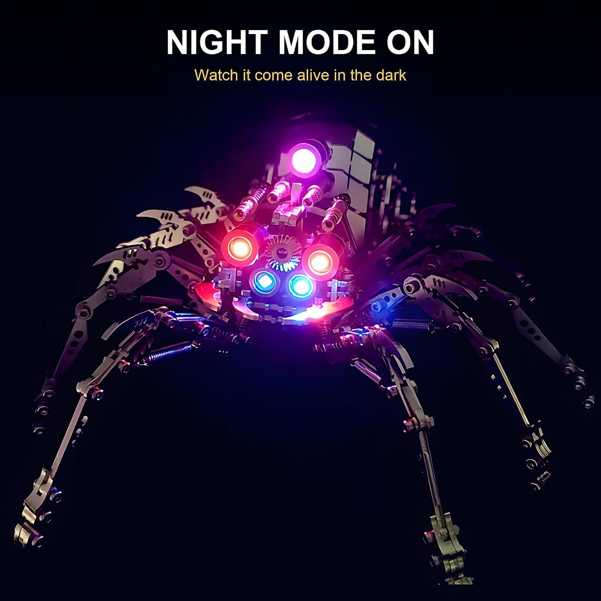Rompecabezas de metal 3D para adultos, kit de modelo de araña de