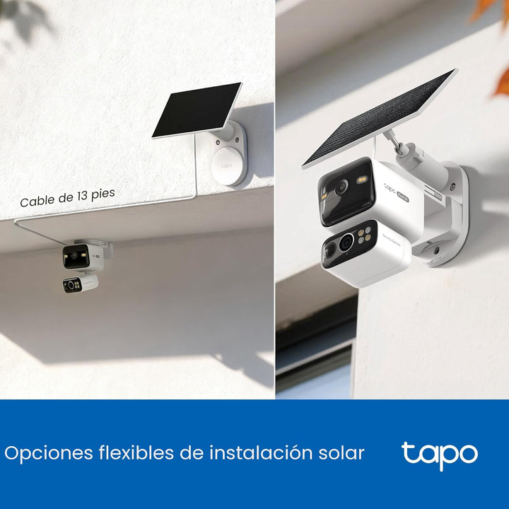 Tapo Cámara de seguridad de doble lente 2K panorámica\/inclinación...