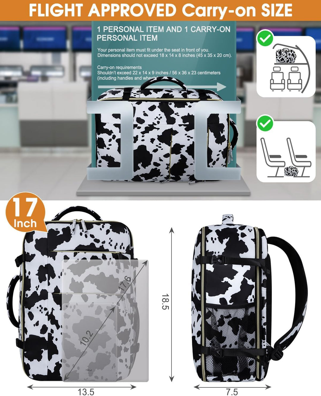 Mochila de viaje Capolo para mujeres y hombres, mochila impermeable...