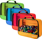 4 piezas de bolsa de almacenamiento para juguetes, bolsa de almacenamiento para conjunto de construcción de ladrillos clásicos, estuche de viaje para juguetes de construcción, rompecabezas