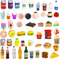 50 piezas de botellas en miniatura de comida y bebida