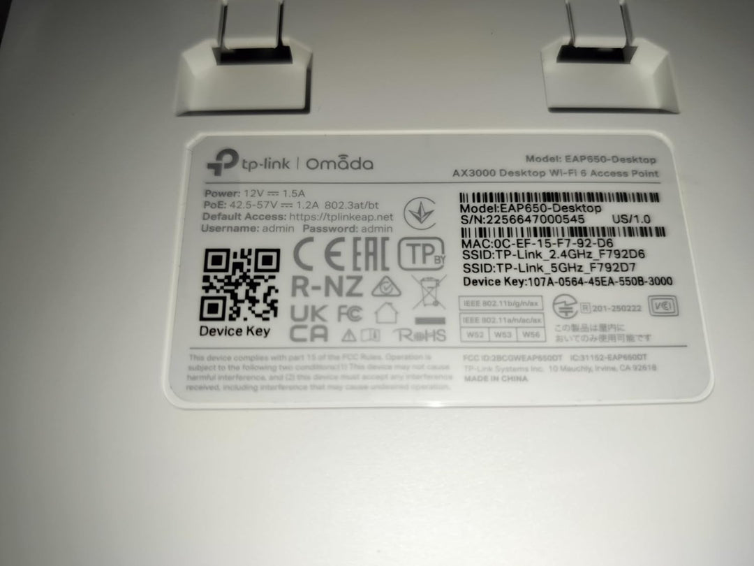 TP-Link Omada EAP650-DESKTOP Doble Banda Wi-Fi 6 IEEE