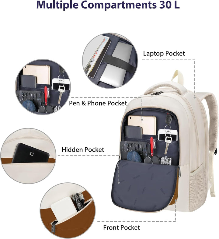 MATEIN Mochila para laptop de 17.3 pulgadas para mujer, resistente...