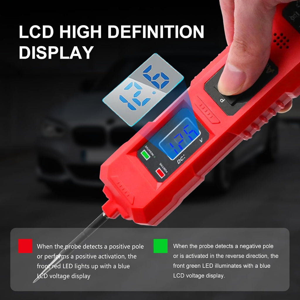 Probador de sonda de circuito de alimentación del coche de 6V-48V DC con