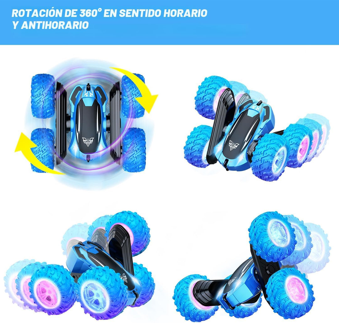 KKONES - Coche a control remoto, auto de acrobacias de radio contro...