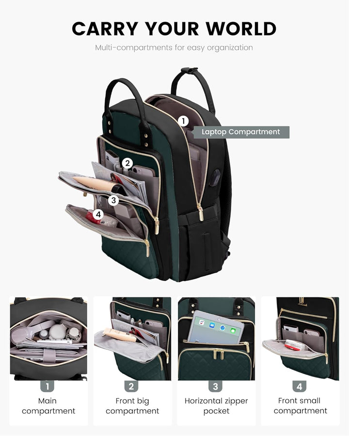 LOVEVOOK Mochila para computadora portátil para mujer, mochila para...