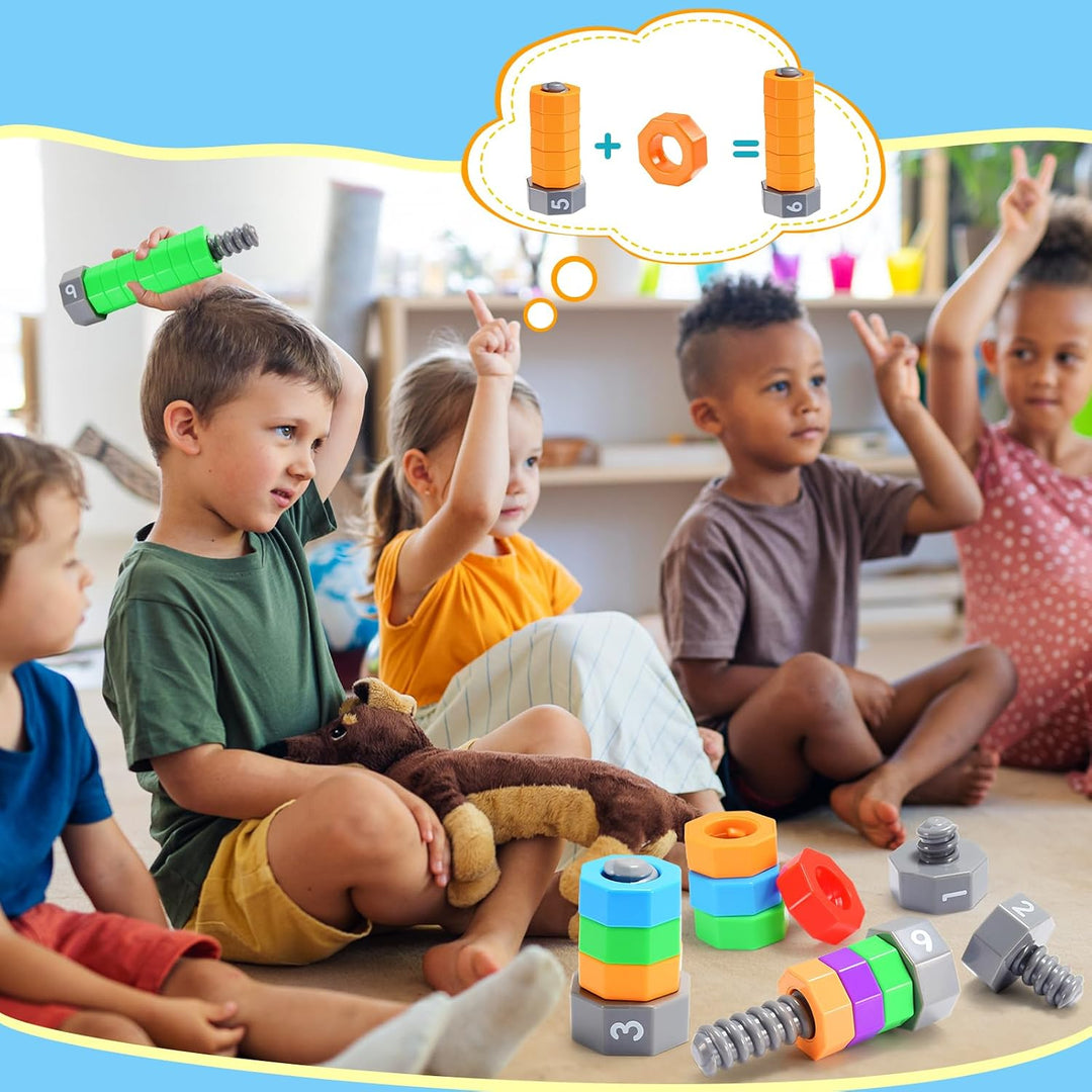 Juguetes Montessori de conteo y apilamiento 2 en 1 para niños de 1...
