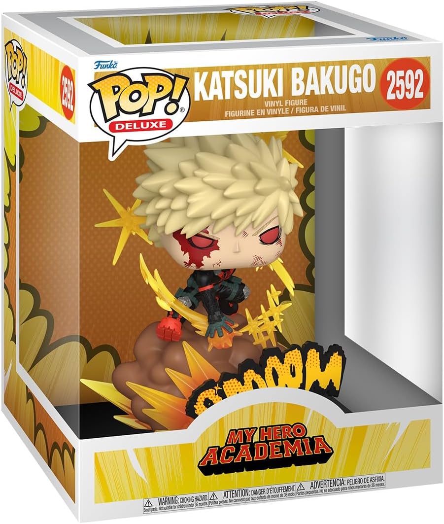 POP Funko Deluxe: My Hero Academia - Bakugo, con Chase (el estilo puede