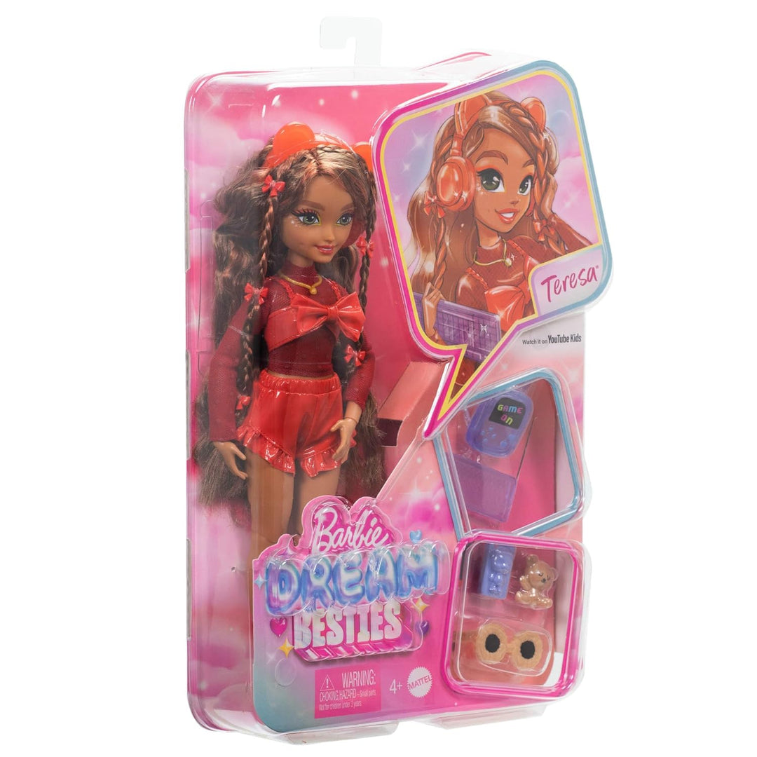 Set de juego Barbie Dream Besties, muñeca posable Teresa de moda co...