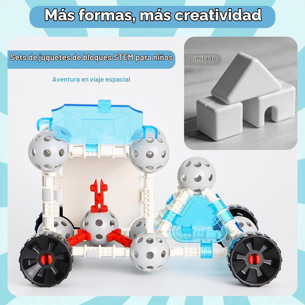 160 piezas STEM Juguetes de construcción Conectores de 360° para