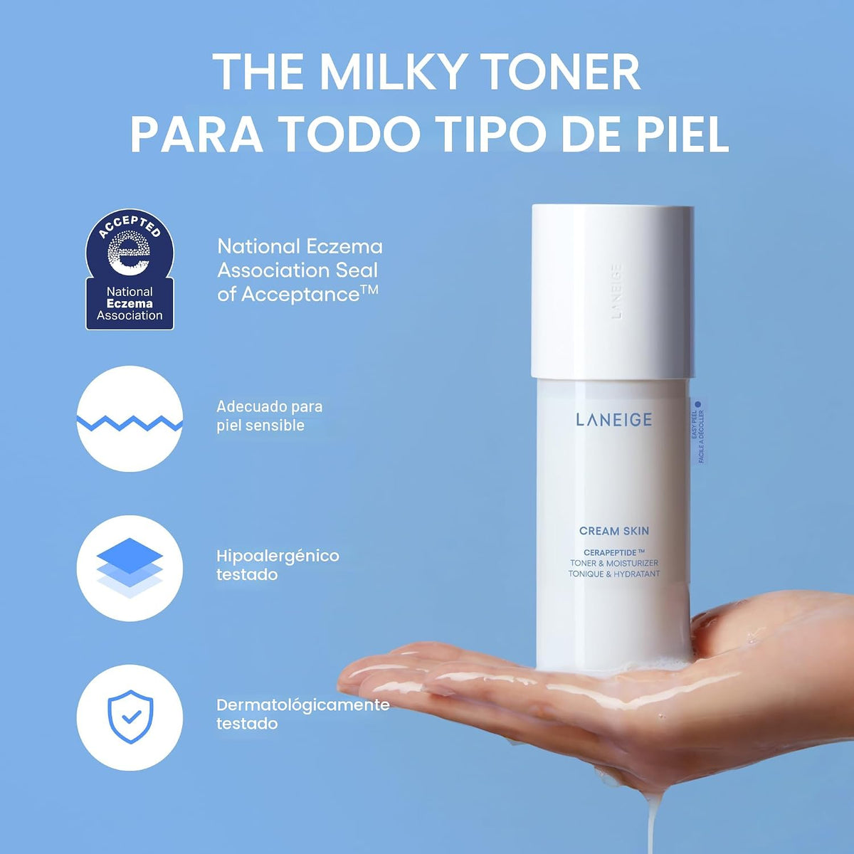 LANEIGE Tónico e hidratante para la piel en crema: Tóner lechoso co...