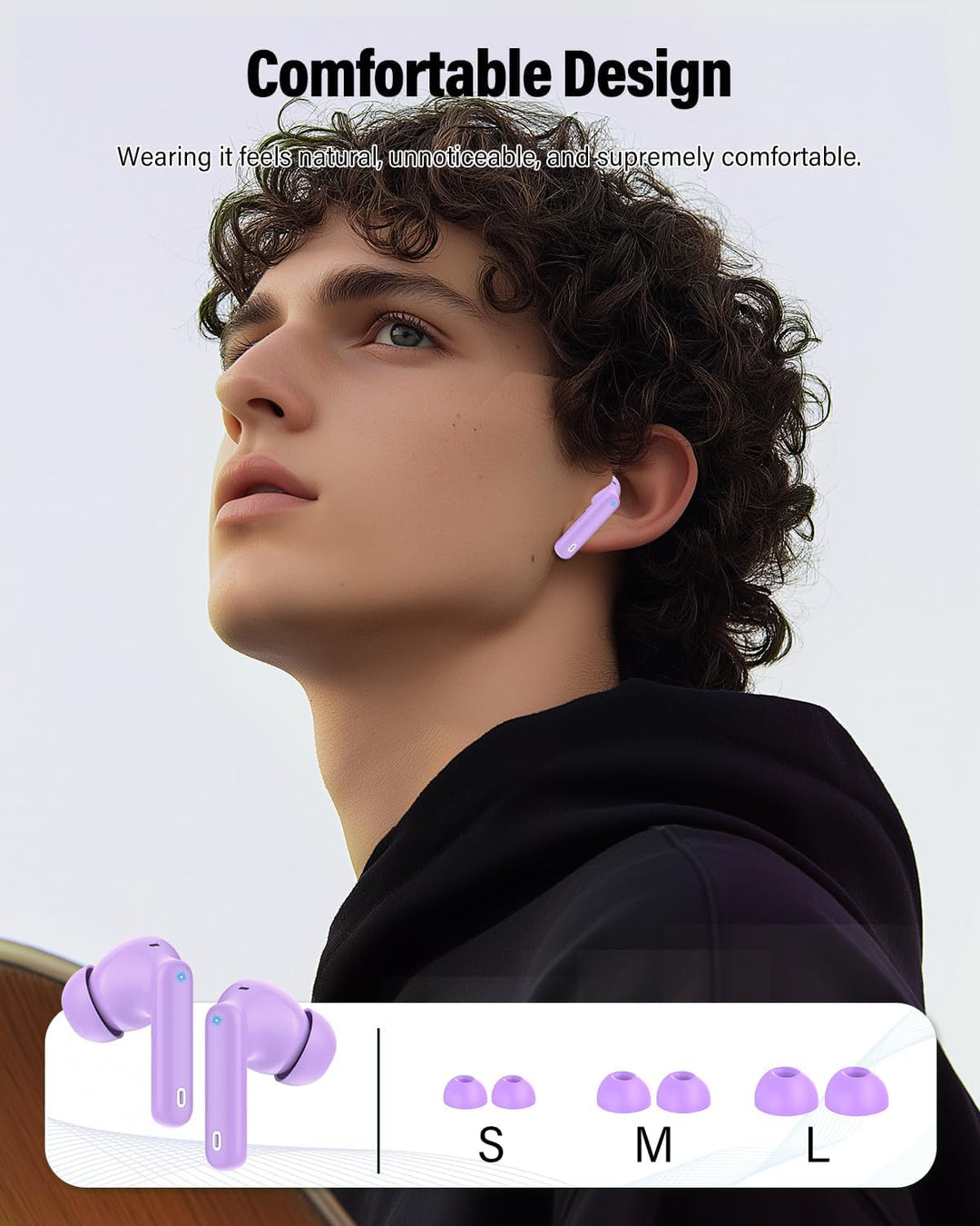 Auriculares inalámbricos, auriculares Bluetooth 5.4 con graves esté...