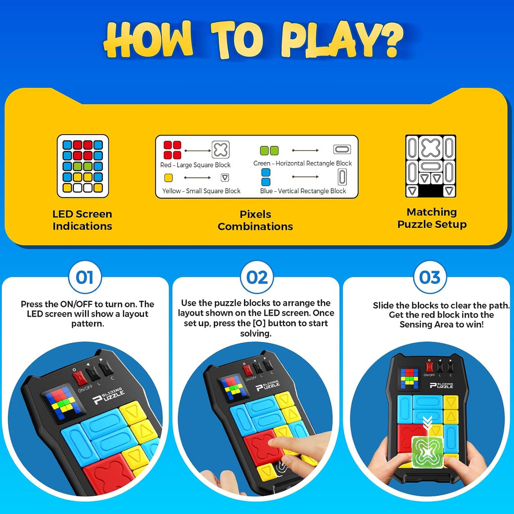 Super Slide Puzzle Games, más de 500 desafíos rompecabezas de juguete con lógica de desbloqueo, relleno de calcetines para niños a partir de 6 años y adolescentes, juego de viaje portátil