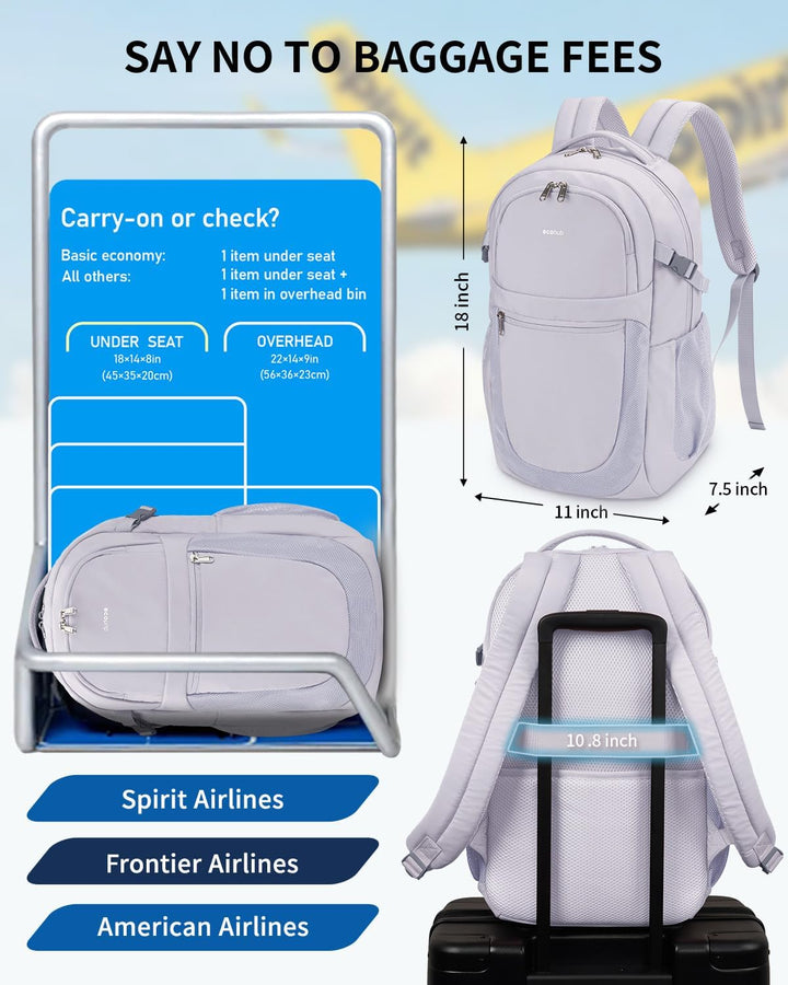 ECOHUB Mochila de viaje para mujer, para portátil de 17.3 pulgadas,...