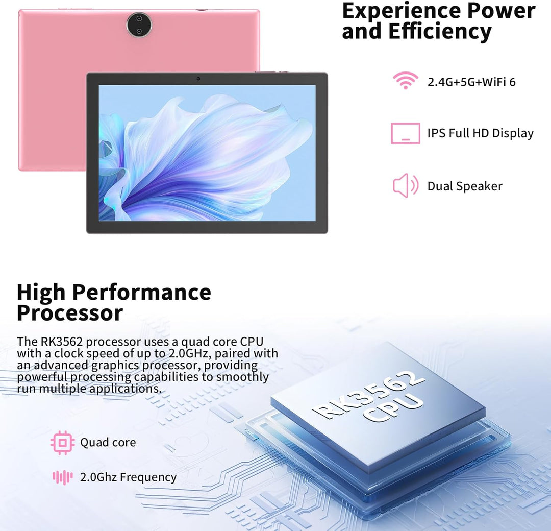RUIQIAI Tablet Android 15, tableta 2 en 1 de 10 pulgadas con funda...