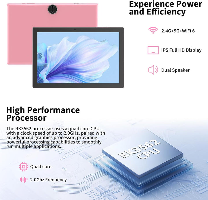 RUIQIAI Tablet Android 15, tableta 2 en 1 de 10 pulgadas con funda...