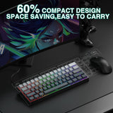 Aula WIN60 HE - 60% Teclado mecánico para juegos con cable, interru...