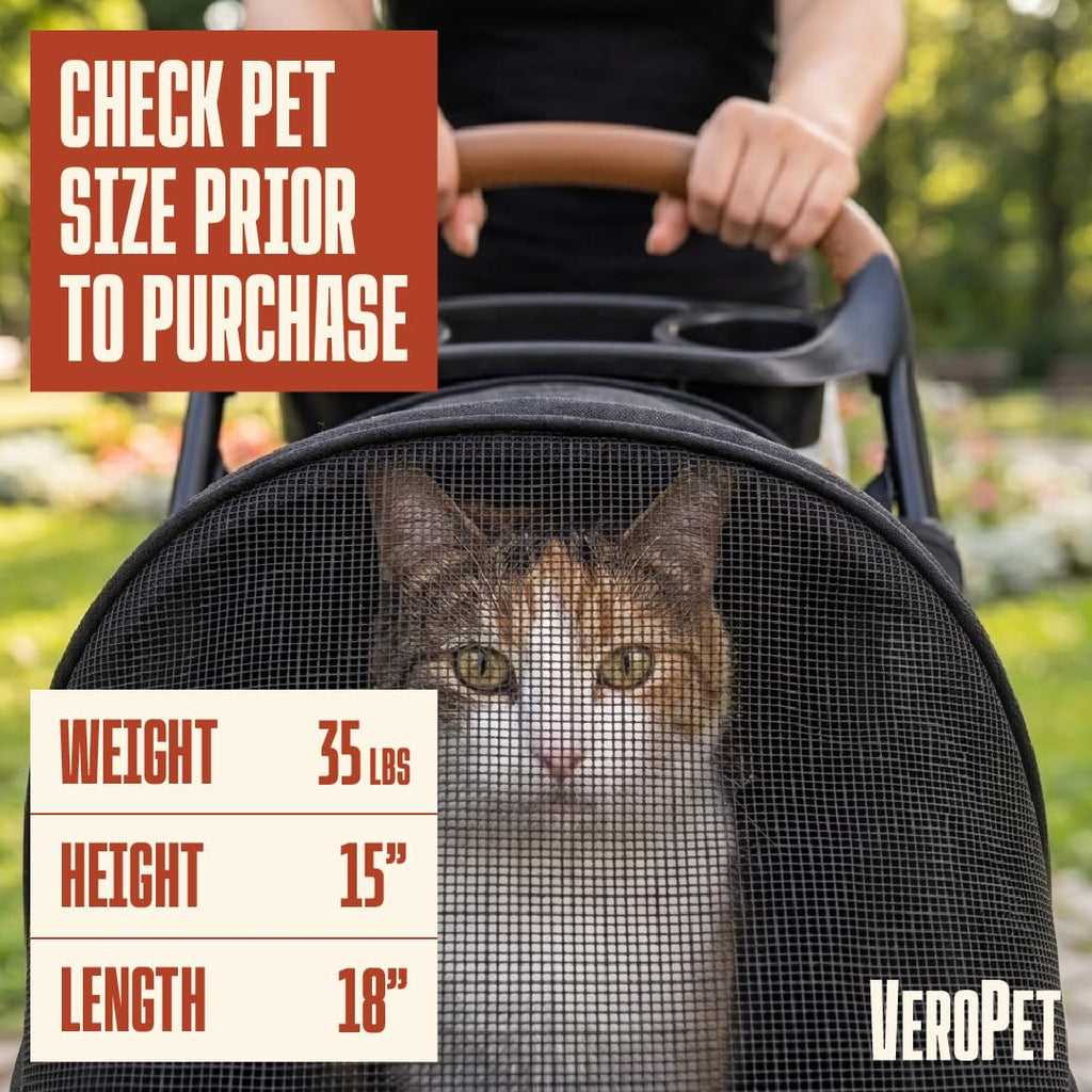 Cochecito para mascotas para perros y gatos pequeños, cochecito plegable para mascotas con malla transpirable, cesta de almacenamiento y soporte para tazas, cochecito ligero para perros de 4 ruedas