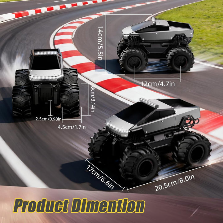 Coche de control remoto, 1:18 coches RC anfibios, camioneta todoter...