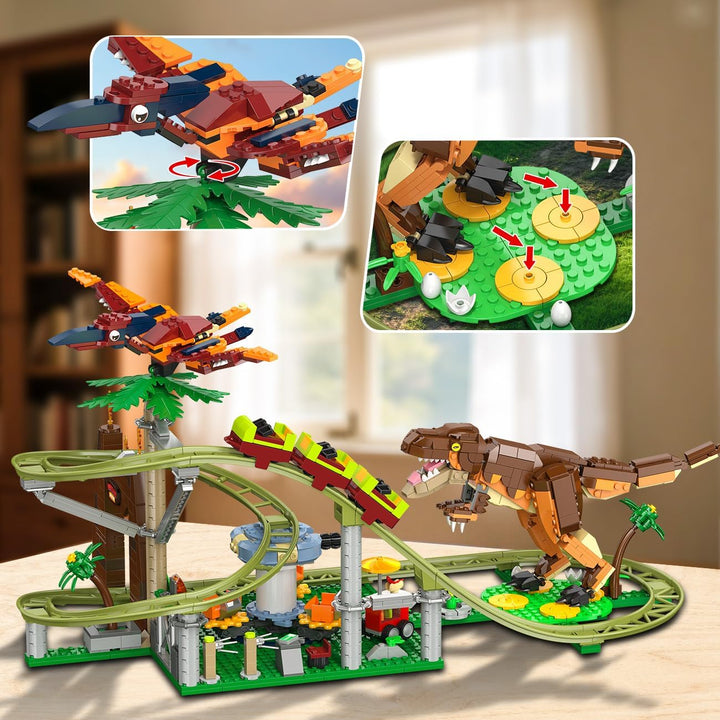 HOGOKIDS Juego de construcción de montaña rusa de