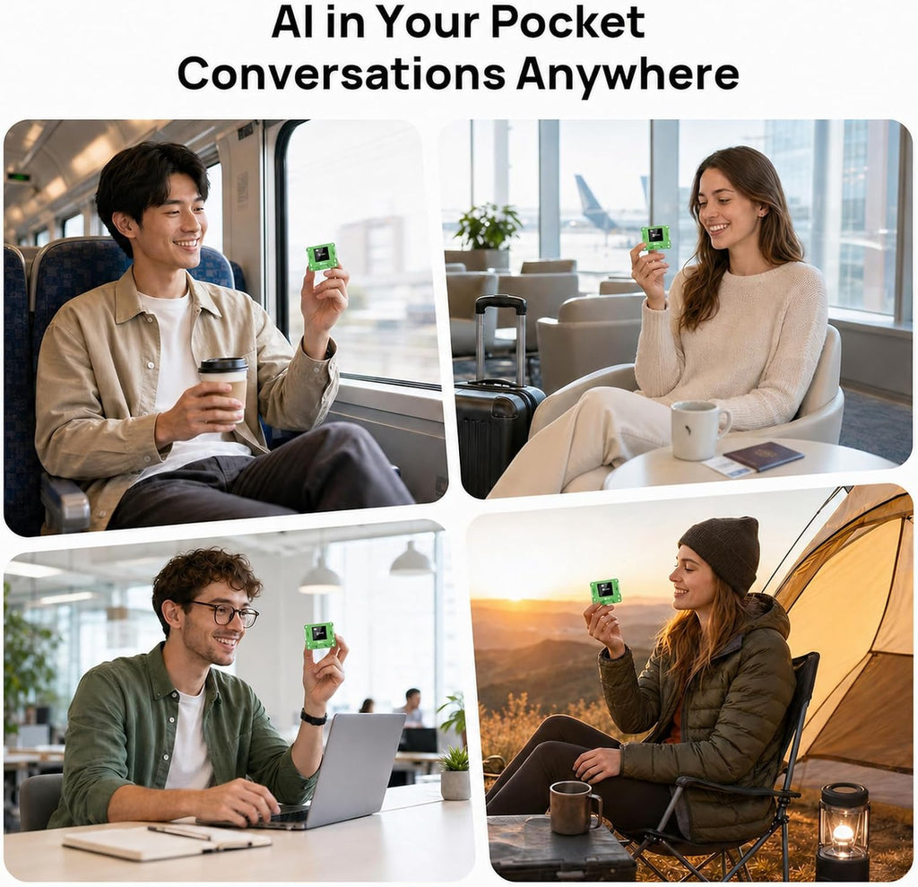 AIPI Lite AI Robot Companion, personaje personalizado, encubrimiento de voz, soporte de base de conocimientos, robot de escritorio AI alimentado por ChatGPT (verde)
