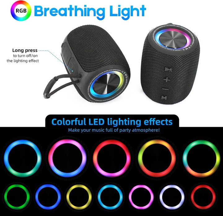 Altavoz Bluetooth portátil, altavoz inalámbrico BT5.3 de 20W con di...