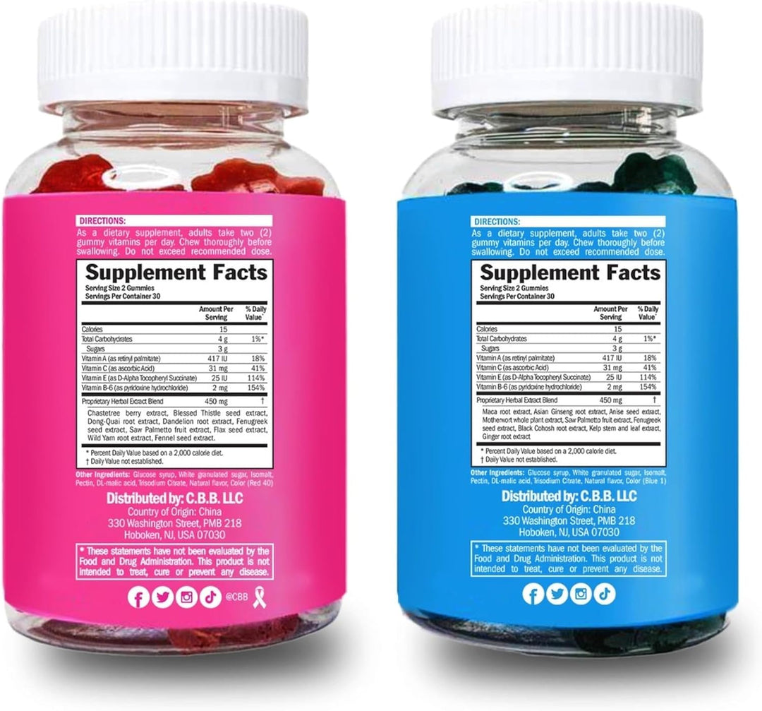 Curvy Body Bears CBB - Paquete combinado de gomitas multivitamínica...
