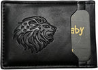 Cartera minimalista delgada para hombre, tarjetero de bolsillo frontal