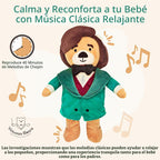 Chopin - Oso de peluche interactivo que reproduce 40 minutos de música clásica, educativo y relajante para bebés y niños pequeños, ideal