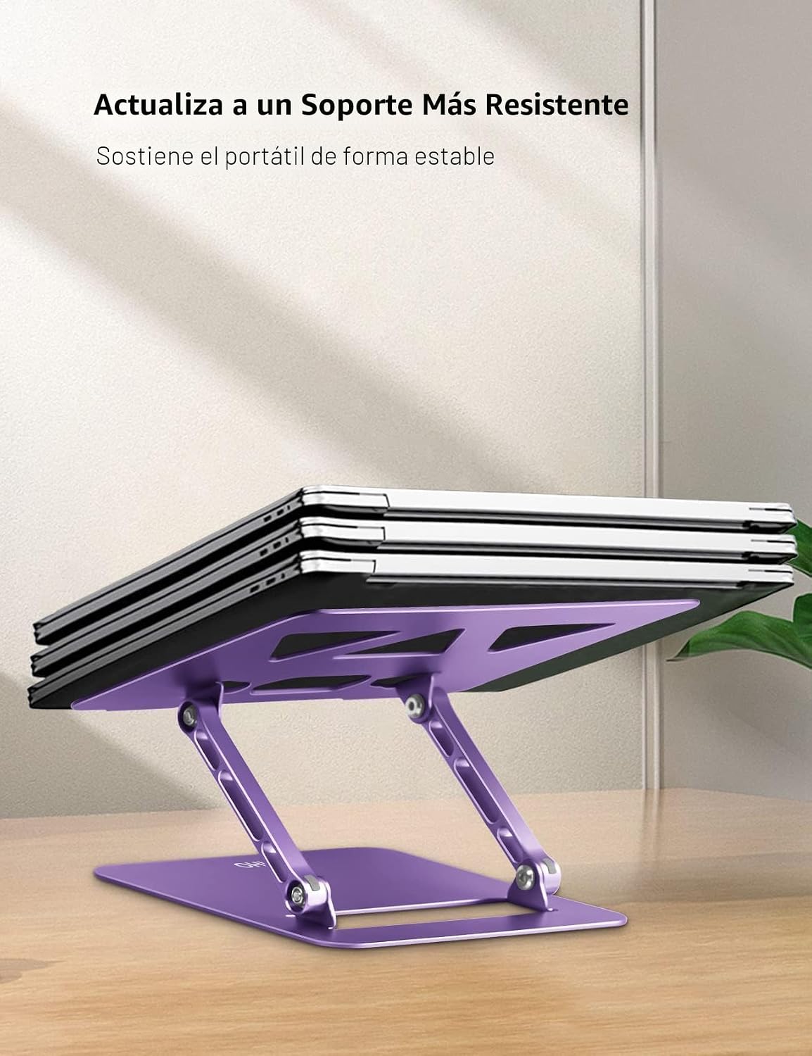 Aoviho Soporte ajustable para laptop de escritorio, soporte portáti...