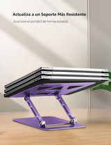 Aoviho Soporte ajustable para laptop de escritorio, soporte portáti...