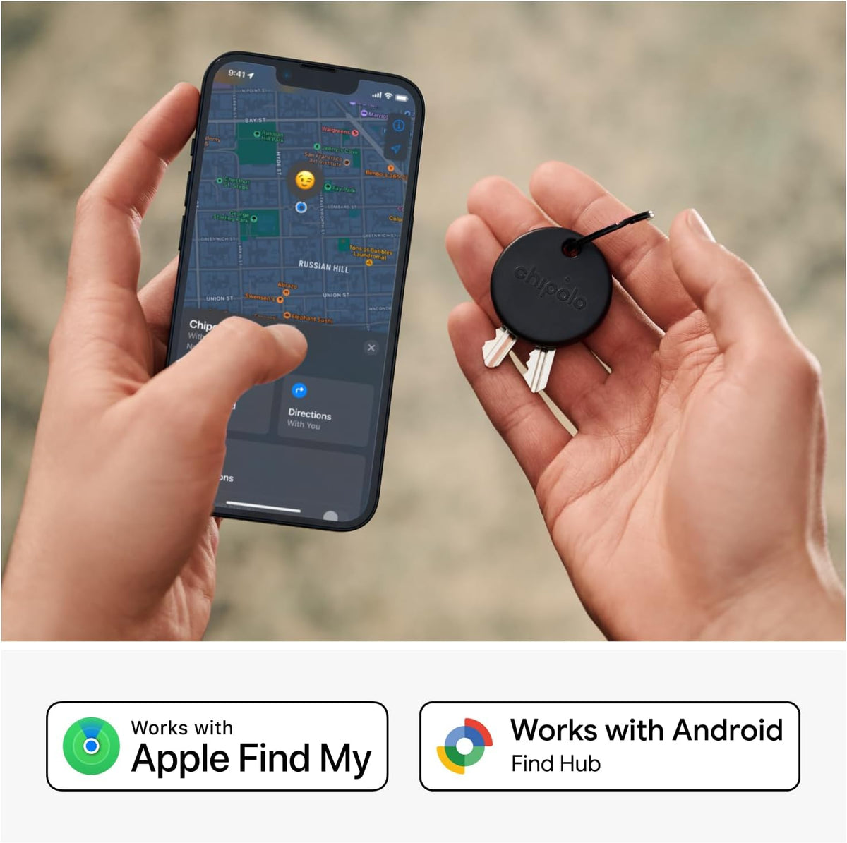 Chipolo POP Tracking Tag - Buscador de llaves Bluetooth, rastreador de