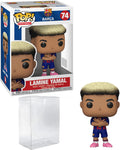 Lamine Yamal #74 Funko POP! Soccer FC Barcelona - Juego de figuras con funda protectora HOFSM