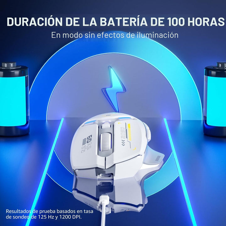 INPHIC IN9 Ratón inalámbrico para juegos, True Tri-Mode Bluetooth\/...