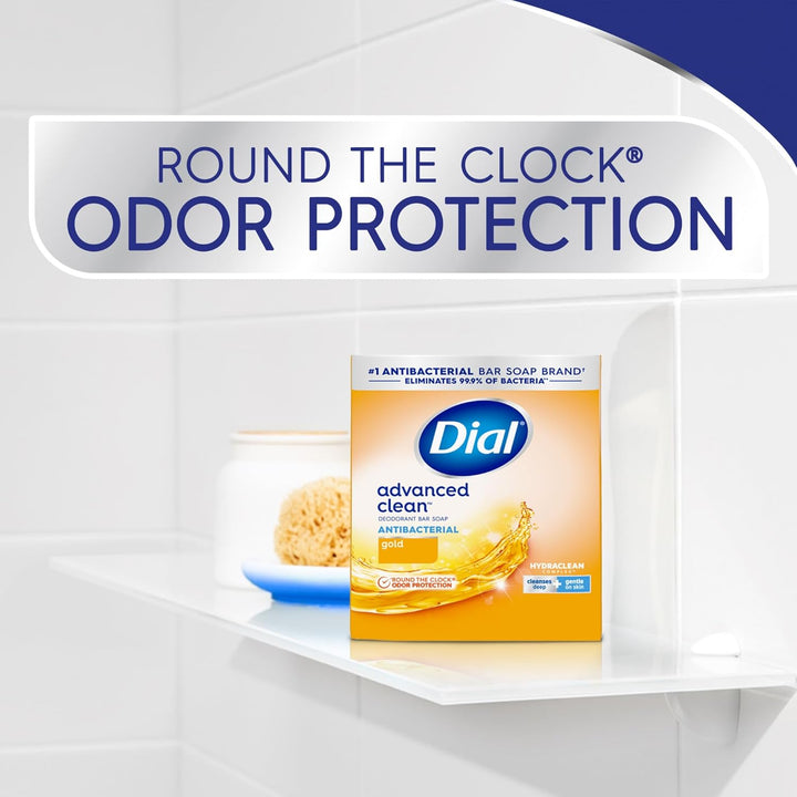 Dial Barra de jabón desodorante antibacteriano, Advanced Clean, dor...
