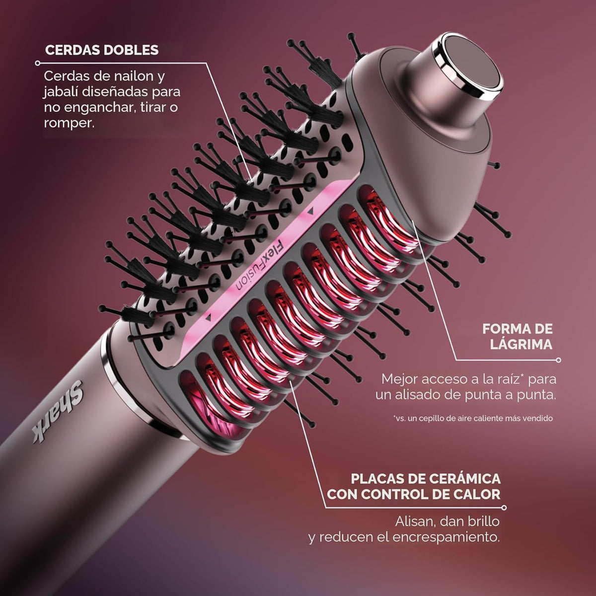 Shark FlexFusion - Plancha de pelo y potente secador de pelo con ce...