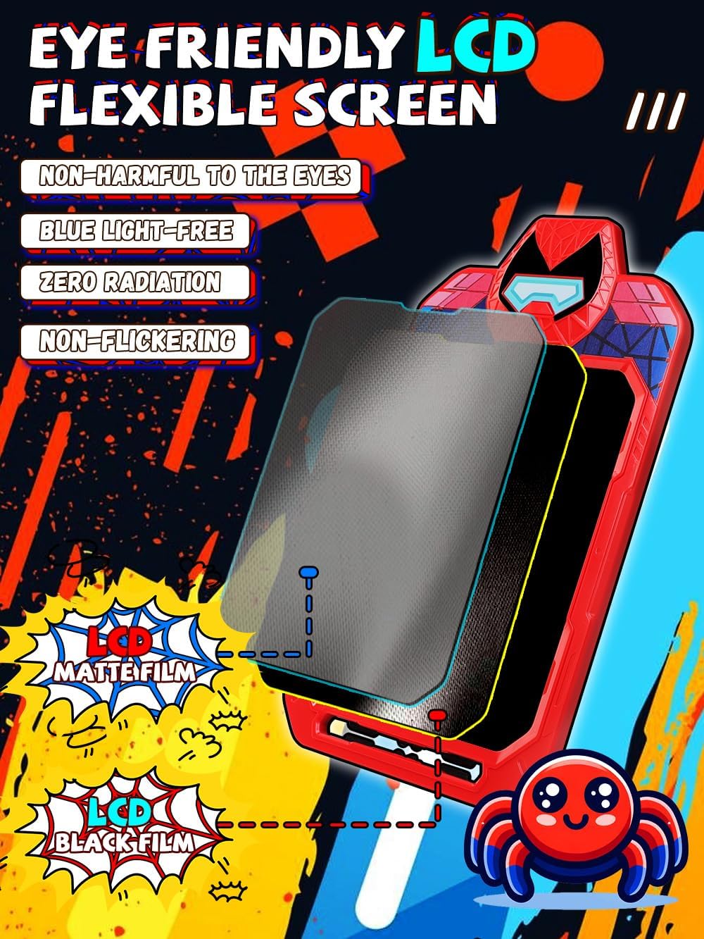 Fullware - Tableta de escritura LCD para niños de 10 pulgadas, héro...