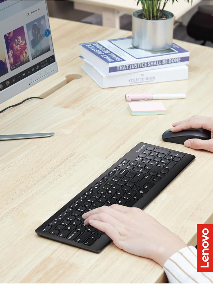 Lenovo 510 Combo inalámbrico con receptor USB de 2.4 GHz, teclado d...