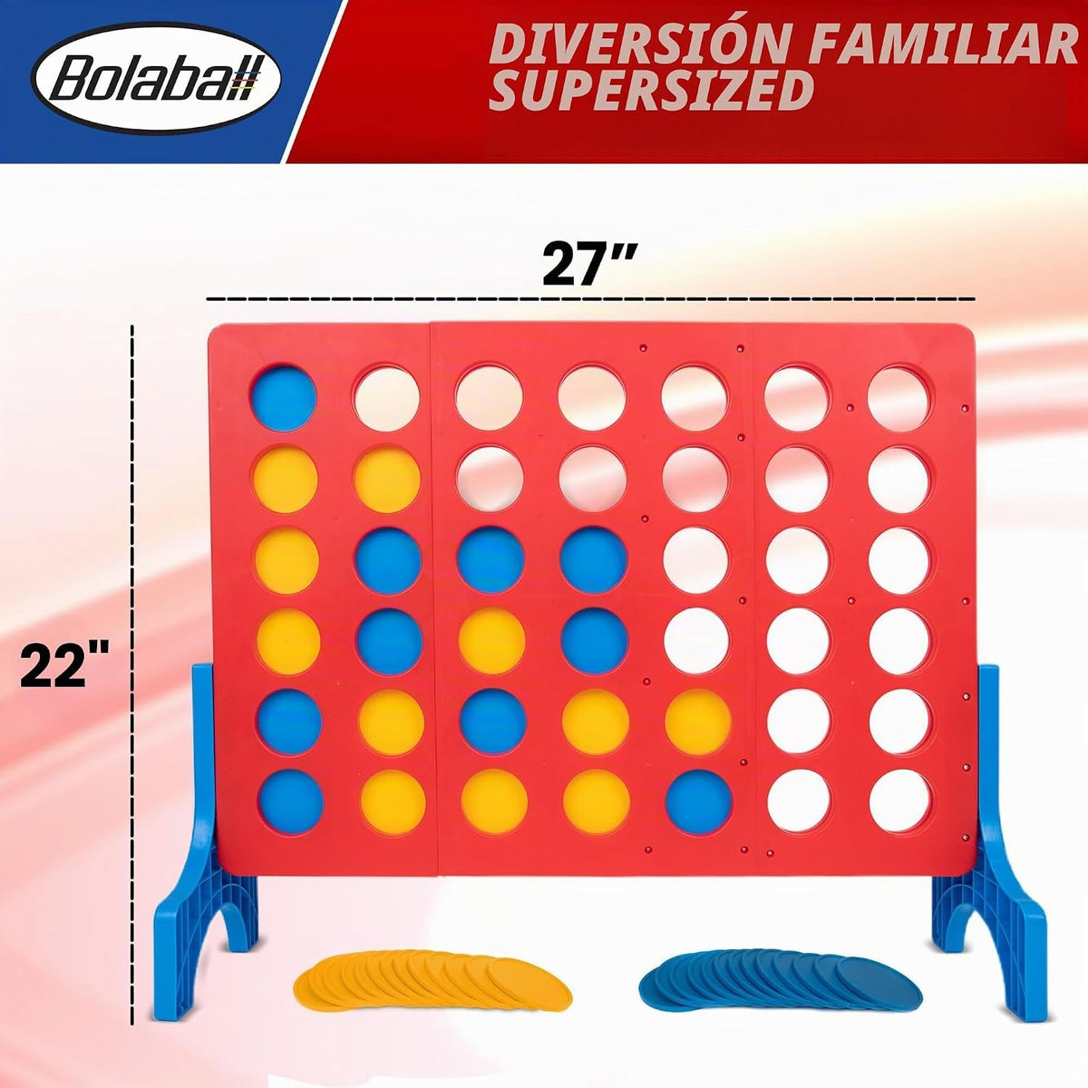 Giant 4 in a Row Game, juego jumbo para interiores y exteriores para la familia