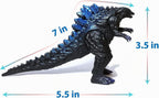 Godzilla Toys - Juego de 8 figuras de acción articuladas para cumpleaños infantiles 2019, Rey de los Monstruos Ardiente Heisei Mecha Ghidorah, paquete de plástico mini dinosaurio Playsets para tortas