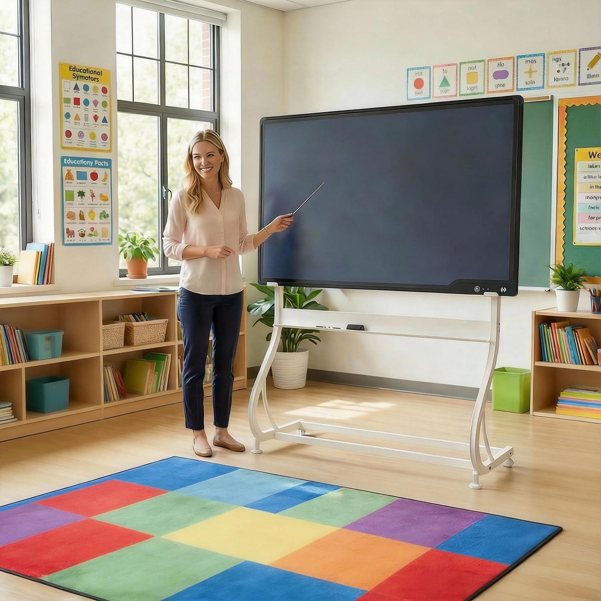 Pizarra de escritura móvil LCD con soporte, pizarra blanca rodante de 50 x 34 pulgadas sobre ruedas, pizarra blanca portátil con mensajes para oficina, hogar, exteriores, altura ajustable de