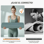 PAIDU Esterilla de yoga plegable para fitness, extra gruesa de 2/5 pulgadas (0.394 in) | TPE antideslizante certificado SGS | 75 x 26 pulgadas extra larga | portátil y fácil de almacenar | para yoga