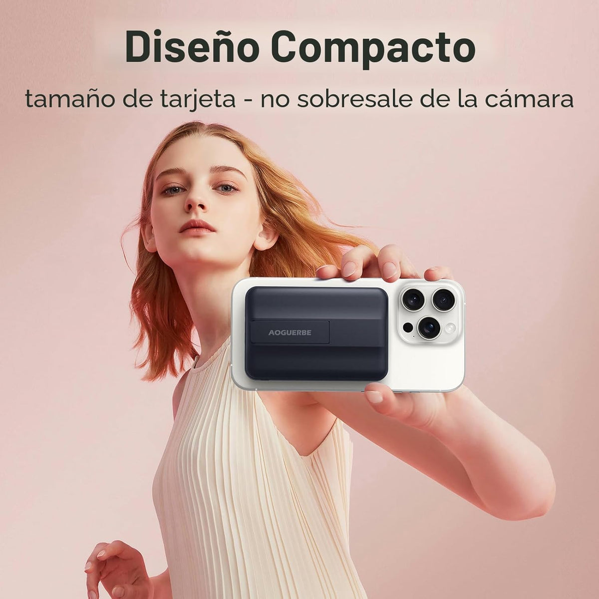 AOGUERBE Cargador Portátil para Mag-Safe, Banco de Energía Magnétic...