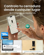 DESLOC Cerradura Inteligente con Huella Digital y Manija con Palanca, WiFi Integrado, Control desde la App
