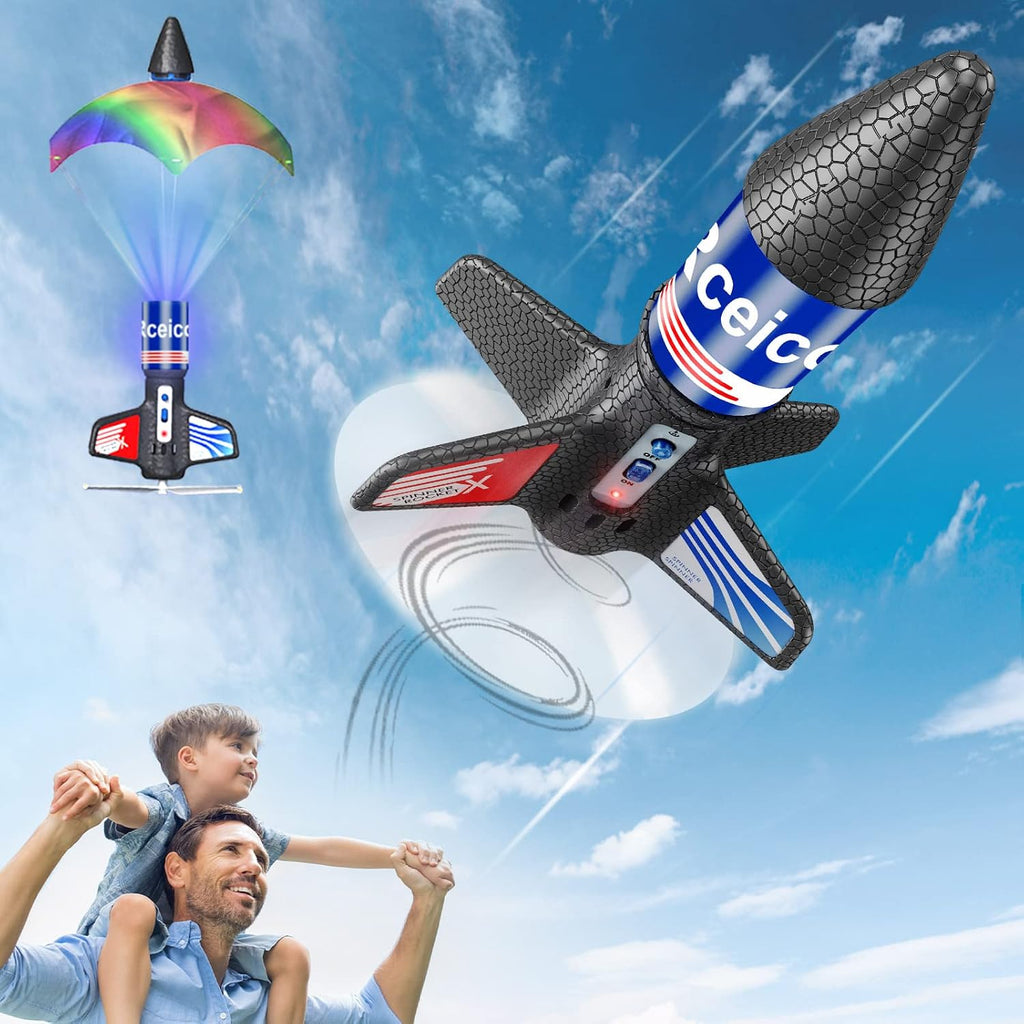 Lanzacohetes, 170 pies de altitud de vuelo, kits de modelo de cohete con juego de lanzamiento, cohete volador ultra alto, juguete de cohete, juguetes para niños al aire libre, regalo para niños